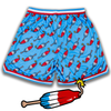 Freedom Pops Mesh Lifestyle Baseball Shorts by Seamhead Swag
