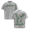 Mexico World Football Tour 2026 T-Shirt – Retro Anime Soccer Graphic Tee, Vintage Washed Mexico Football Lightweight Cotton Unisex Top