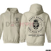 "Dirty Hands and Hair Bands" Skull Blue Collar Hoodie & Crewneck – Support Women In The Trades, Skilled Trades Cotton Fabric Pullover by Dog Mom Hat