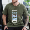 "LEGEND" Vertical Graphic Tee – Modern Minimalist Streetwear Shirt by Dog Mom Hat