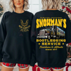 2-Sided Snowman Bootlegging Christmas Sweatshirt by Dog Mom Hat