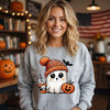 Cute Ghost Iced Coffee Pumpkin Sweatshirt | Fall Spooky Season Crewneck