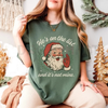 'He's On The List' Santa Claus Christmas T-Shirt by Dog Mom Hat