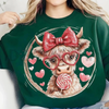 Retro Valentine Highland Cow Sweatshirt by Dog Mom Hat