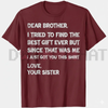 Retro Funny Father's Day Gift T-Shirt for Brother by Dog Mom Hat