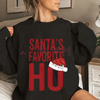 "Santa's Favorite Ho" Funny Christmas Sweatshirt by Dog Mom Hat