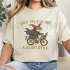 "Off to Cause a Kerfuffle" Defiant Frog Tee – Existential Humor Slogan Shirt by Dog Mom Hat