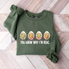 "You Know Why I'm Here" Deviled Egg Sweatshirt – Funny Thanksgiving Shirt by Dog Mom Hat