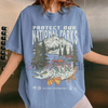 "Respect the Local Wildlife" T-Shirt – National Parks Hiking Camping Clothes, Granola Girl Adventure Shirt by Dog Mom Hat
