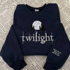 Twilight Saga Embroidered Sweatshirt - Bookish Sweater, New Moon & Eclipse Shirt by Dog Mom Hat