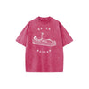 "Never Better" Skeleton Round Neck Acid Washed T-Shirt – Casual Comfort for Everyday Wear