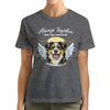 "Always Together" Custom Dog Face T-Shirt – Best Dog Mom Ever Personalized Graphic Tee, Premium 100% Cotton Pet Lover Top, Soft Lived-In Heavyweight Dog Mama Shirt, Made in USA