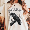 Funny "F-CAW-F" Crow T-Shirt – Black Bird Moon, Gothic Adult Humor, Vintage Streetwear, Women's Graphic Tee by Dog Mom Hat