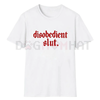 Rebellious Attitude Graphic Tee – Bold Gothic Letter Print Shirt by Dog Mom Hat