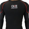 ONEKEEPER Compression Shirt Long Sleeve, Black, Summer Sport T-shirt for Goalkeepers