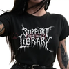 "Support Your Local Library" Death Gothic Print T-Shirt