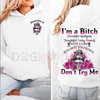 Custom Generation Skull Hoodie – Gen X, Boomers, Millennial "Don't Try Me I'm The B*tch" FAFO Slogan, Two-Sided Cotton Tee by Dog Mom Hat