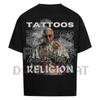 "TATTOOS ARE MY RELIGION" Tattooed Priest Print Men's T-Shirt – Unisex Statement Tee by Dog Mom Hat