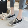 Womens Leopard Sneakers Women Canvas Shoes Leisure Lace-Up Sneakers Rhinestone Shiny Flat Charming Shoes Platform Leisure Low Sneakers by Stevvex