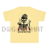 'Never Better' Skeleton Shirt – Halloween Humor Coffee Lover T-shirt, Spooky Fall Essential, Goth Aesthetic Tee by Dog Mom Hat