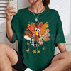 Thanksgiving Patchwork Turkey Shirt – Cute Quilted Fall Holiday Family Graphic Tee