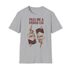"Pass Me a Fridge Cig" Funny Graphic T-Shirt - Playful Retro Parody Tee, Unique Humor Apparel