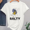 Women's Retro Salty Girl Shirt - Casual Summer Gift Tee, Vintage Beach Apparel