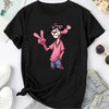 Women's Pink Panther Tee - Timeless Cartoon Graphic Shirt, Playful Casual Apparel