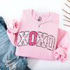 Preppy Valentines Day Sweatshirt | XOXO Sweater | Women's Retro Valentine Crewneck | Aesthetic Preppy Valentine Outfit | Trendy Love Hearts Graphic Jumper