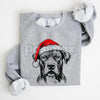 Ash Grey "Santa Paws" Dog Christmas Crewneck – Cozy Pet Lover Holiday Sweatshirt