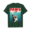 PAWS Parody Cat Mouse T-Shirt – Humorous Cat Chasing Mouse Tee by Dog Mom Hat