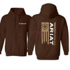 Ariat American Flag Graphic Pullover – Unisex Western Lifestyle Patriotic Hoodie by Dog Mom Hat