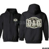 Camo DAD Hoodie – Military-Inspired Bold Design Pullover, Proud Father & Veteran Apparel, Unisex