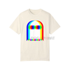 Ghost Trippy Vaporwave T-Shirt – Halloween Techno Rave EDM Party Tee by Dog Mom Hat