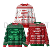 Geek Chic Ugly Christmas Sweater – Classic Crew Neck Knit Jumper for Men & Women by Dog Mom Hat
