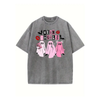 Unisex "Mean Ghouls" T-Shirt – Halloween Streetwear Tee, Washed Vintage Style by Dog Mom Hat