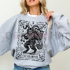Krampus Tarot Card Goth Christmas Sweatshirt by Dog Mom Hat