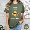 Rustic Farm Humor T-Shirt – "Beer Time" Chicken Graphic Tee by Dog Mom Hat