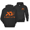 First Lite Logo Hunting Hoodie – 2-Sided Hunting Design, Unisex Outdoor Outfit, Gift For Him & Her by Dog Mom Hat