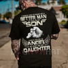 "God Made Me a Better Man" Dad Shirt – Christian Apparel, Father & Son Faith Tee by Dog Mom Hat