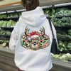Christmas Deer Hunting Camo Hoodie by Dog Mom Hat