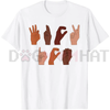 F ICE Hand Sign Language T-Shirt by Dog Mom Hat