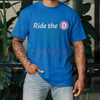"Ride The D" Funny Urban Transit T-Shirt by Dog Mom Hat