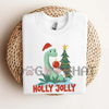 Light Green "Holly Jolly" Tee – Unisex Christmas Holiday Shirt by Dog Mom Hat