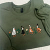 Spooky Goose Halloween Embroidered Sweatshirt - Spooky Season Apparel by Dog Mom Hat