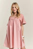 Round Neck Half Sleeve Babydoll Dress – Charming and Feminine Babydoll Dress with Round Neck and Half Sleeves for Casual and Semi-Formal Occasions by Stevvex