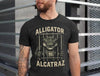 Alligator Alcatraz T-Shirt – Funny Graphic Tee for Animal Lovers, Unisex Heavy Cotton Shirt by Dog Mom Hat