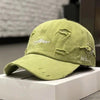Korean Distressed Tie-Dye Letter Print Cotton Cap – Women’s Dome Crown by FitiqueFit