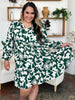 Double Take Full Size Printed Ruffle Hem Dress with Pocket Stylish & Functional Women Dress by Stevvex
