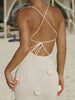 Floral Applique Spaghetti Strap Knit Dress by Wild and Free Boutique